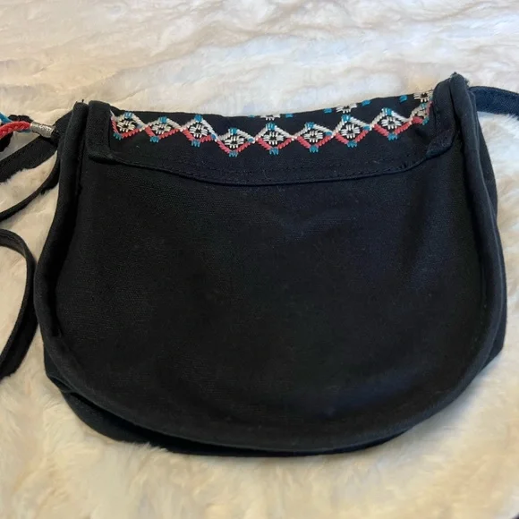 Hollister Small Canvas Crossbody Bag Navy Blue - Picture 6 of 6